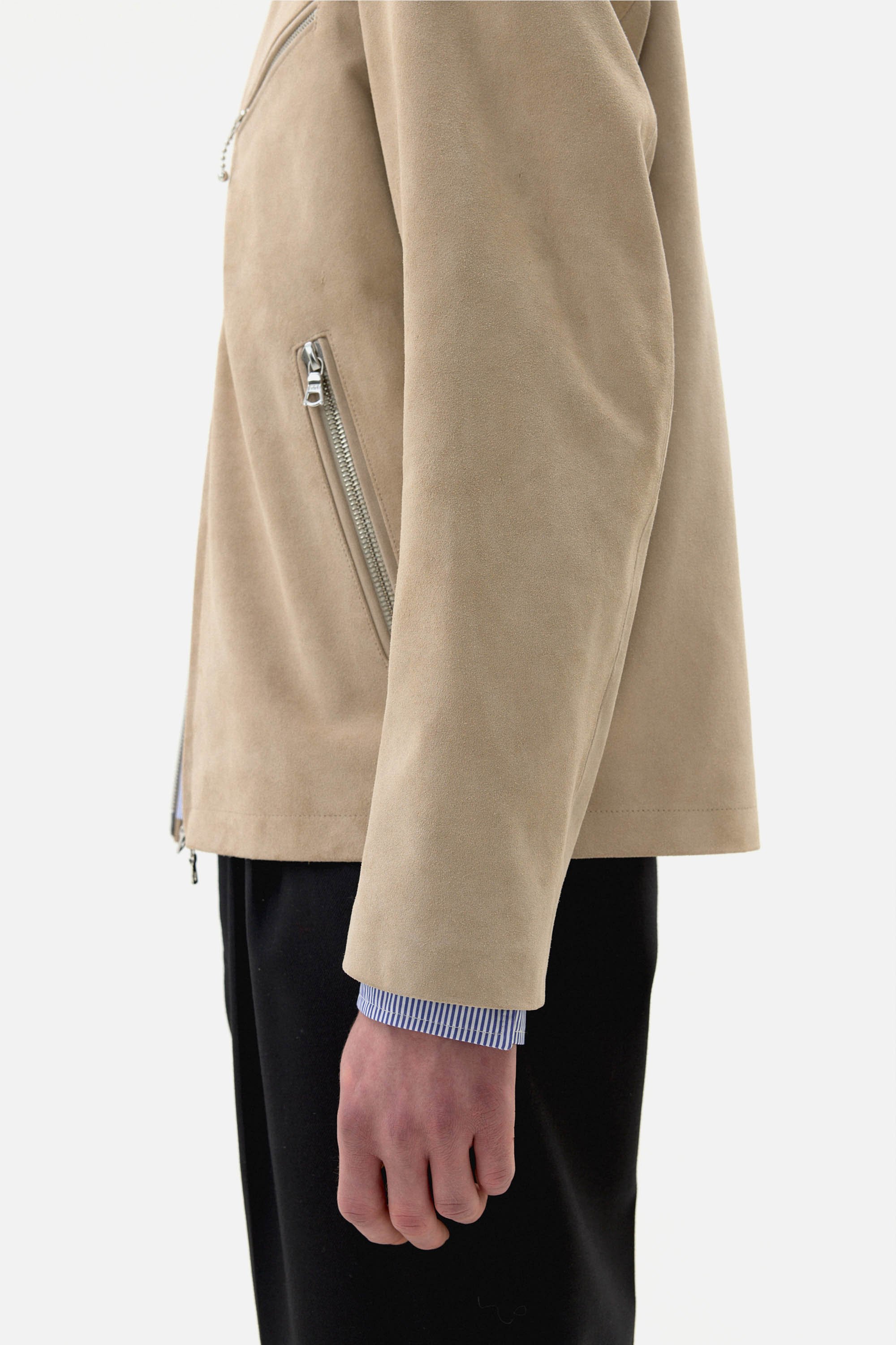 Lux Stone Suede Zipper Blouson - Image 5