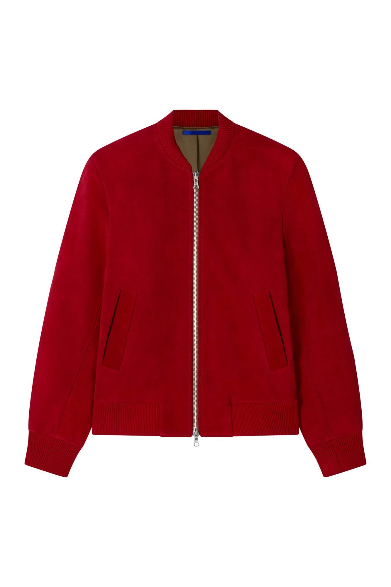 Red Lux Calf Suede Bomber - Image 8