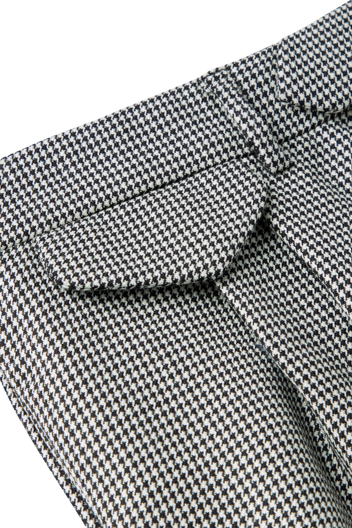 Wool Mini Houndstooth Double Pleated Trouser - Image 7