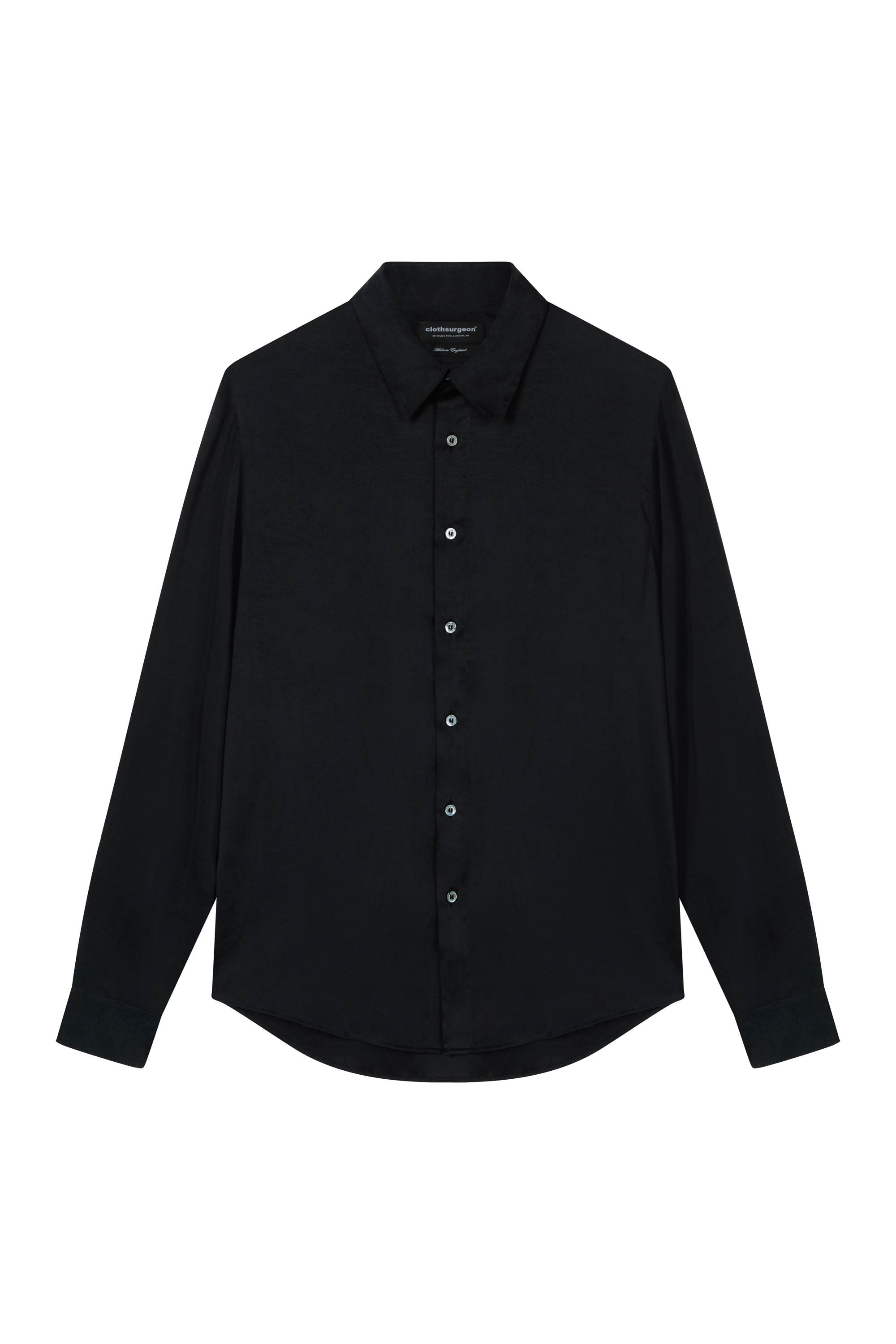 Washed Silk Slub Collar Shirt - Image 7