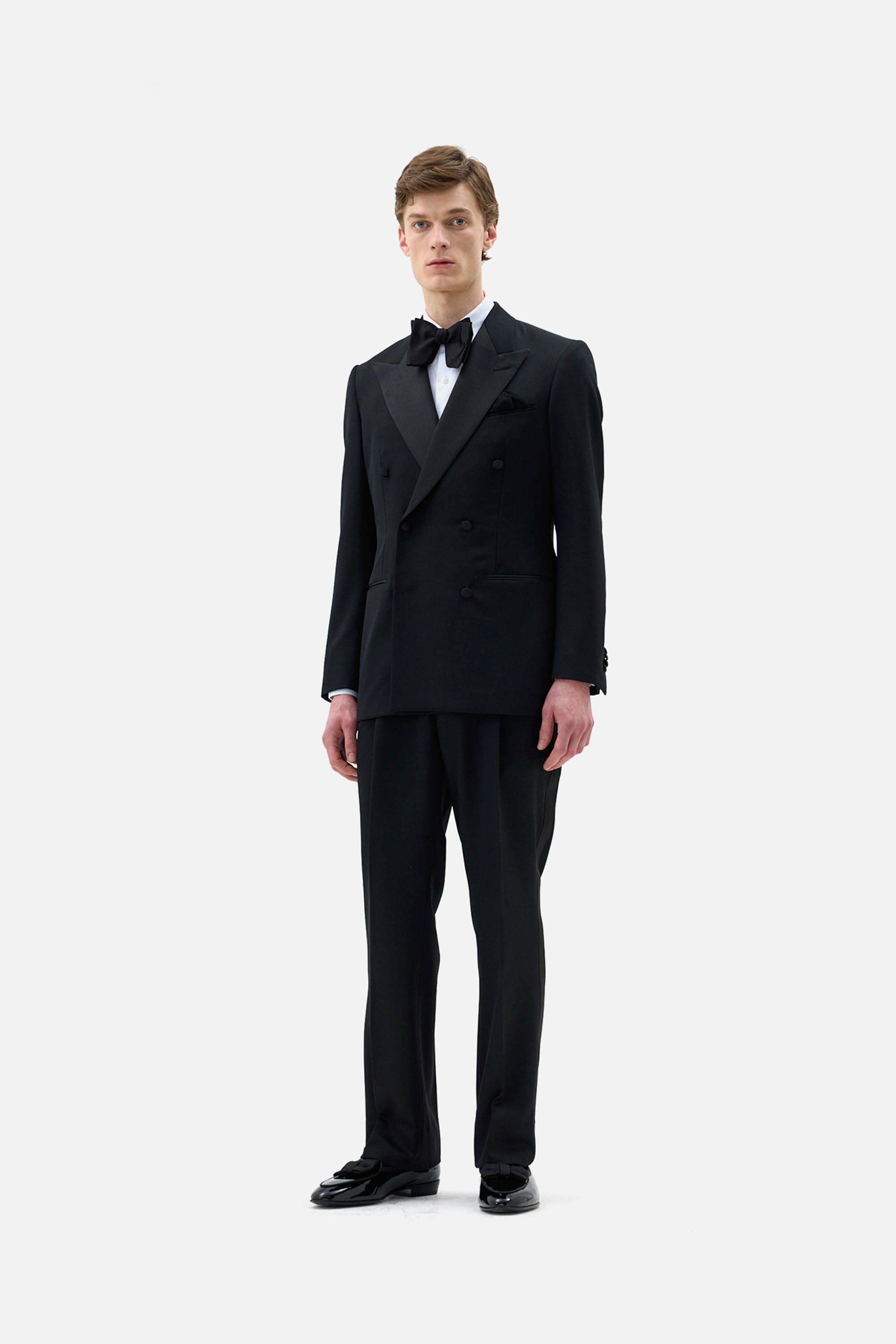 Lux Wool Tuxedo Double Breast Suit