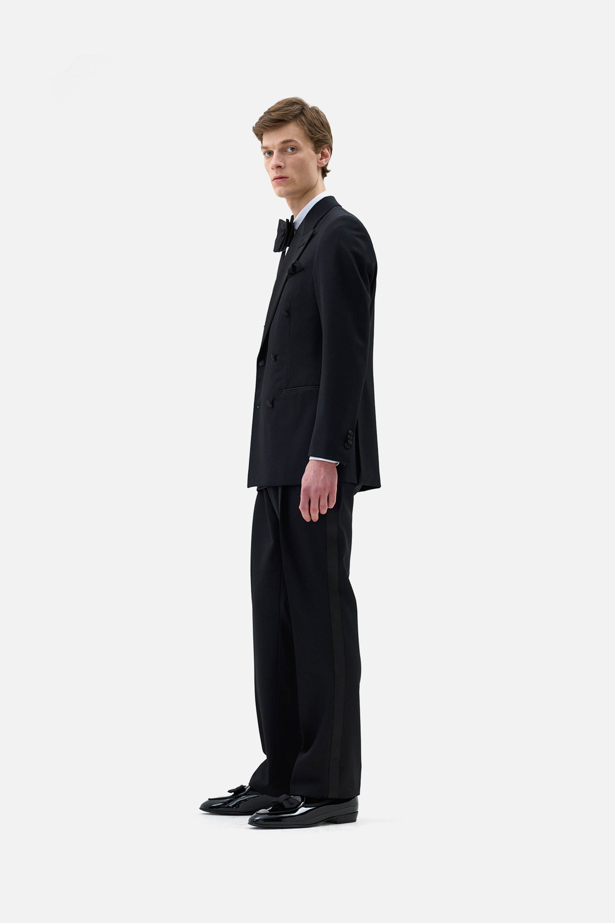 Lux Wool Tuxedo Double Breast Suit - Image 3